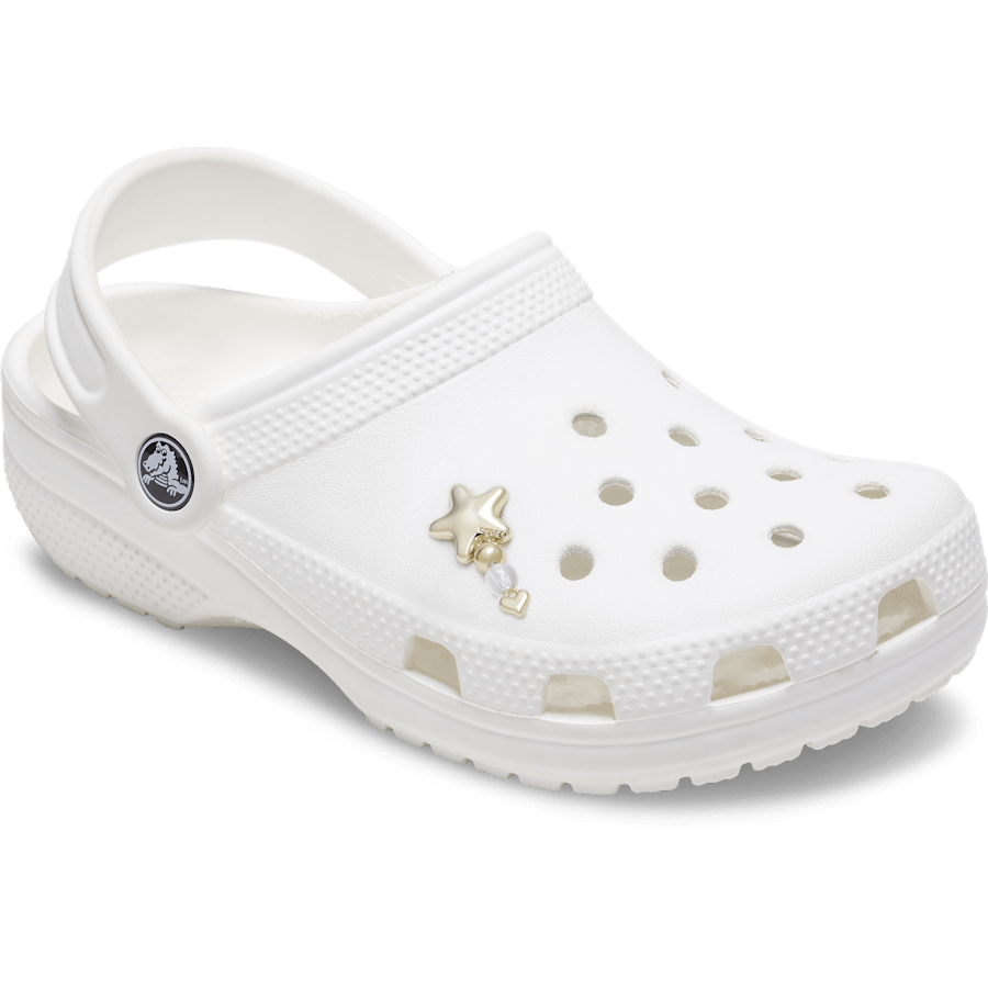 Crocs - Gold Star with Heart Dangle Jibbitz™ charms